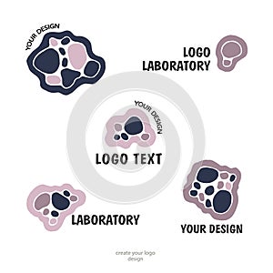 Abstract - vector logo template concept illustration. Neuro labaratory Geometric mind structure sign. Creative idea