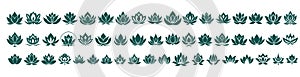 Abstract vector lotus flower symbol. Vector floral labels for Wellness