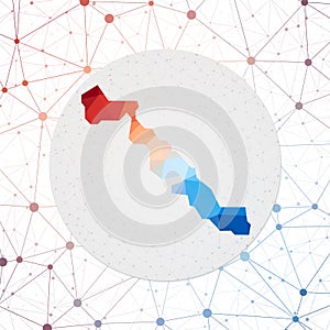 Abstract vector map of Musha Cay.