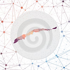 Abstract vector map of Roatan.