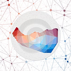 Abstract vector map of Somaliland.