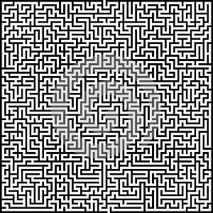 Abstract vector maze of high complexity