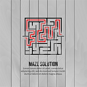 Abstract vector maze logo. Logo icon concept