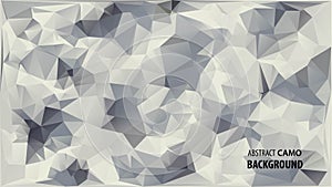 Abstract Vector Military Camouflage Background Made of Geometric Triangles Shapes.