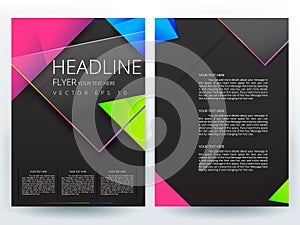 Abstract vector modern flyers brochure design templates