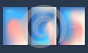 Abstract vector multicolored blurred background set