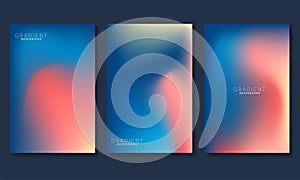 Abstract vector multicolored blurred background set