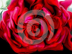 Abstract vector multicolored rose with shaded background with lighting effect, vector illustration