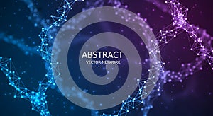 Abstract  network design with interconnected nodes creating a dynamic visual experience