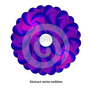 Abstract vector ornamental emblem