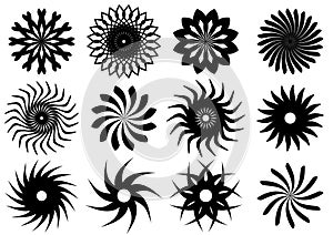 Abstract vector ornaments (black)