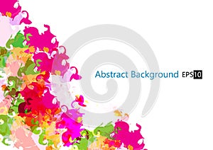 Abstract vector paint multi color isolated background design. illustration vector design