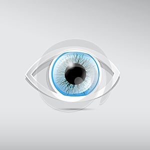 Abstract vector paper blue eye