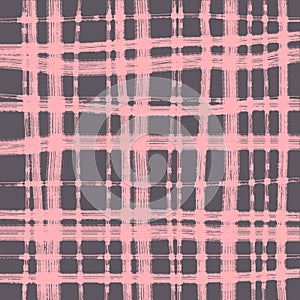 abstract vector pattern in a cage irregular pink lines vertical and horizontal brush strokes