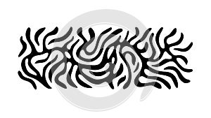 Abstract Wavy Striped Monochromatic Vector Pattern, vector design Generative AI