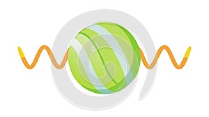 Abstract green wavy pattern, dynamic and flowing texture, vector design Generative AI