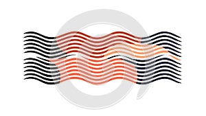 Abstract Interlocking Wavy Lines Pattern, Modern Fluid Design, vector design Generative AI
