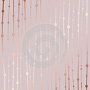 Abstract vector pattern with rose gold imitation for design of surfaces