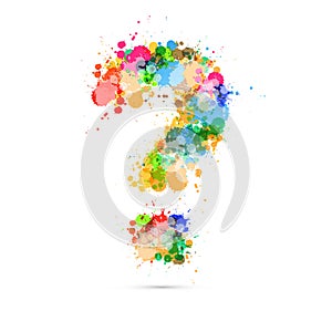 Abstract Vector Question Mark Colorful Symbol