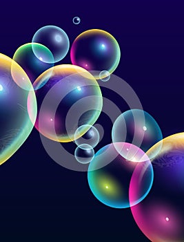 Abstract Vector Rainbow Bubbles Set