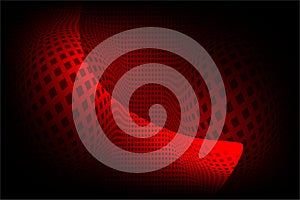 Abstract vector red and black shaded wavy lining background,