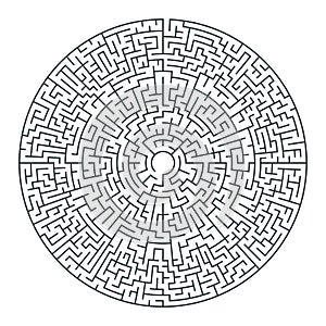 Abstract vector round maze of high complexity