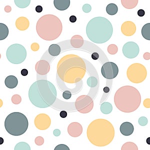 Abstract vector seamless circles pattern