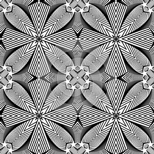 Abstract vector seamless moire op art star pattern.
