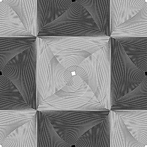 Abstract vector seamless moire pattern with cubic lattice lines.