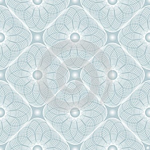 Spirograph geometric repeating texture. Abstract vector seamless moire pattern