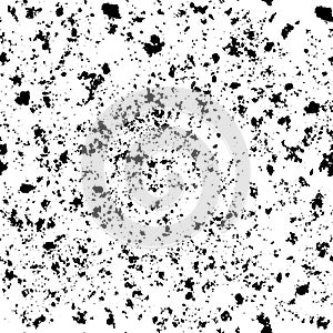 Abstract vector seamless pattern. Black spots on white background