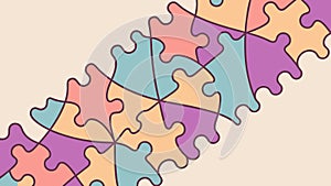 Abstract Jigsaw Puzzle Connection Seamless Pattern Vector, vector design Generative AI