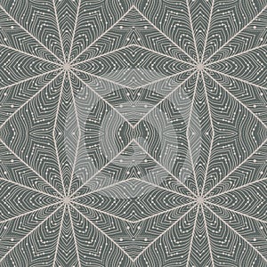 Abstract Vector Seamless Pattern. Geometric curve elements.