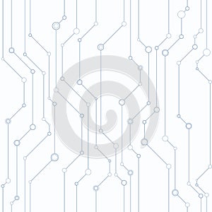 Abstract vector seamless pattern with lines and circles.