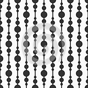 Abstract vector seamless pattern. Thickening bands. Monochrome background