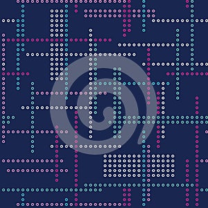 Abstract vector seamless techno pattern