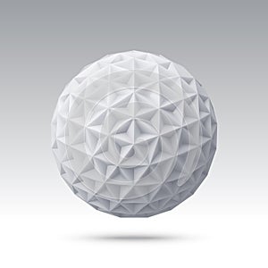 Abstract vector sphere with triangular faces.