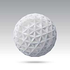 Abstract vector sphere with triangular faces. photo