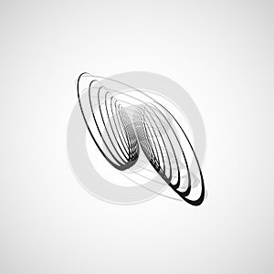 Abstract vector spiral background. Twirl circles design