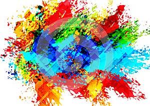 Abstract vector Splash Color of paint. Paint splashes set.Vector illustration design