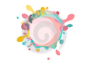 abstract vector splash and liquid gradient colourful geometric modern background. illustration vector design background