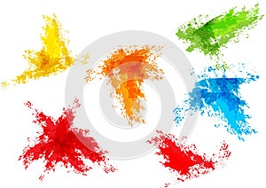 Abstract vector Splash set Color of paint. Paint splashes set.Vector illustration design