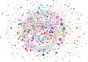 Abstract vector splatter color isolate background design. illustration vector design