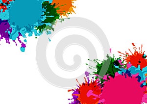 Abstract vector splatter colorful background design. illustration vector design