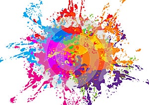 abstract vector splatter colorful background design. illustration vector design