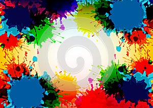 Abstract vector splatter colorful background design. illustration vector design