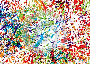 Abstract vector splatter multicolor background design. illustration vector design