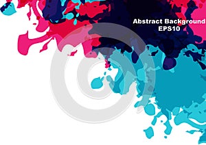 Abstract vector splatter paint color design background. vector splatter multicolor design on white background design. illustration