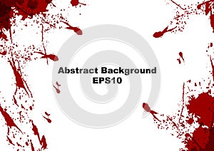 Abstract vector splatter red color on white color design background. illustration vector design background