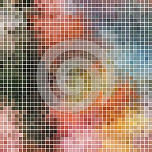Abstract vector square pixel mosaic background